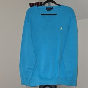 Polo by Ralph Lauren V-Neck Blue Sweater